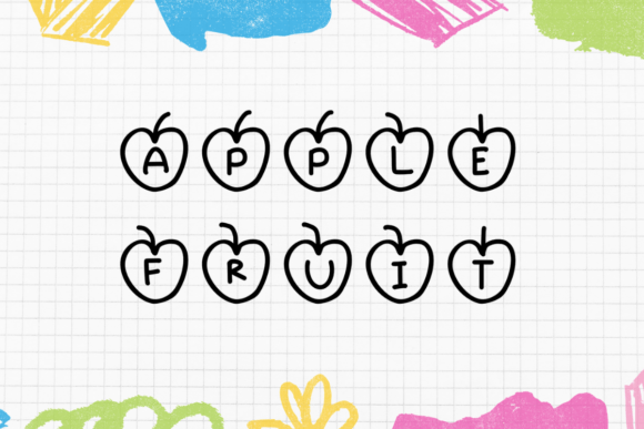 Apple Fruit Font: A Playful Display Typeface for Handmade Labels & Printables