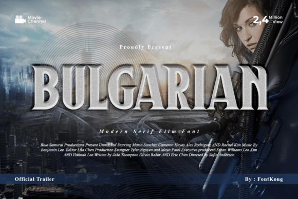 Bulgarian: A Bold Display Font for Impactful Branding