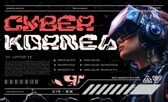 Cyber Kornea: A Bold Display Font for Digital Impact