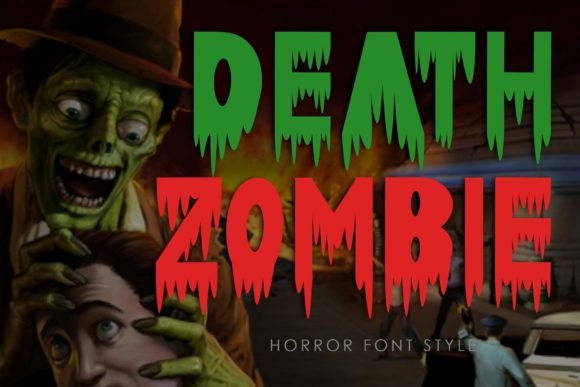 Death Zombie Font: Your Spooky Display Typeface for Handmade Goods