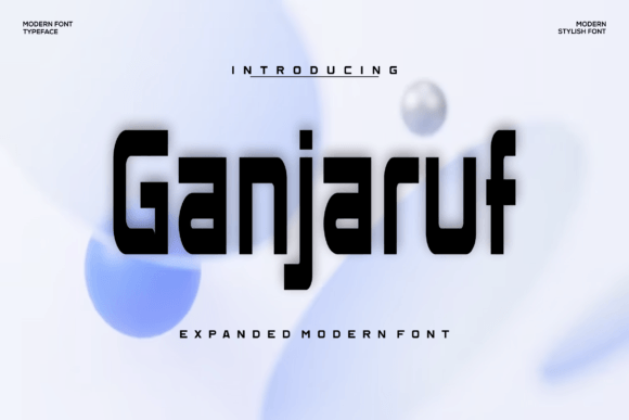 Ganjaruf Font: A Bold, Modern Display Typeface for Small Business Branding