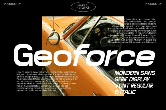 Geoforce: A Bold Display Font for Handmade Labels & Printables