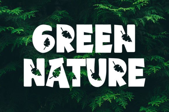 Green Nature: A Fresh, Crisp Display Font for Brand Identity