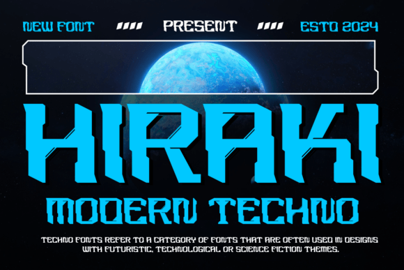 Hiraki: A Futuristic Display Font for Digital Brand Identity