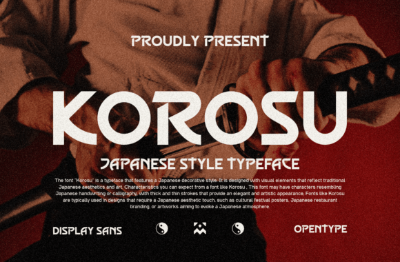 Korosu: A Japanese Decorative Display Font for Handmade Creators