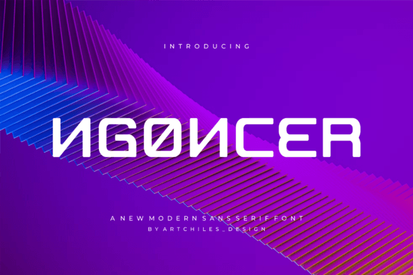 Ngoncer: A Futuristic Display Font for Bold Brand Moments
