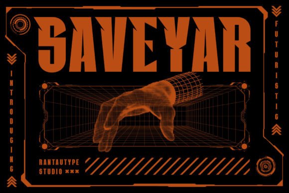 Saveyar: A Futuristic Display Font That Commands Attention
