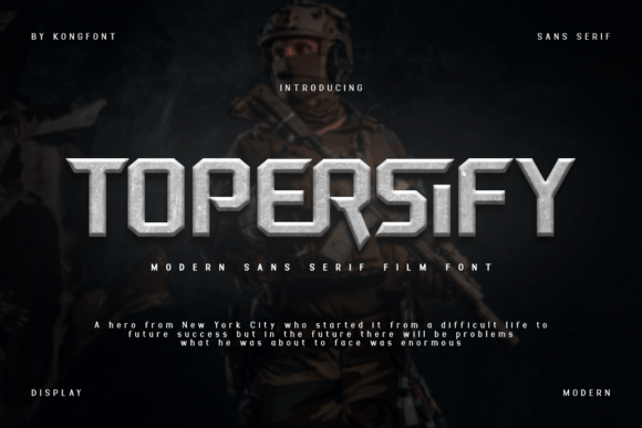 Topersify: A Bold Display Font for Impactful Web Headlines
